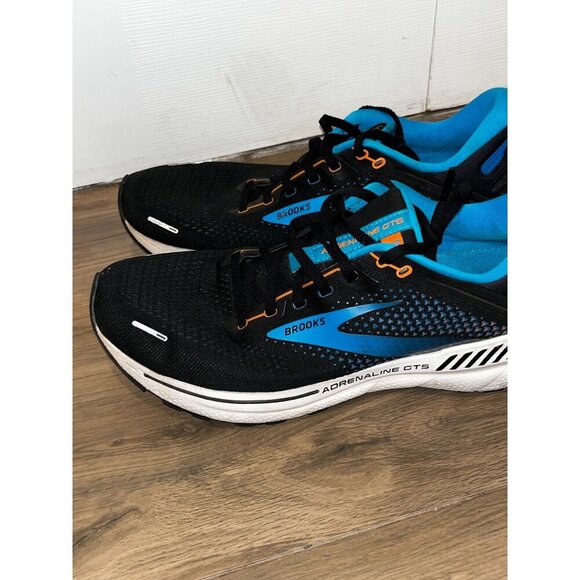 Brooks Adrenaline GTS 21 Black/Blue Lightweight & Cushioned Men's Running Shoes - Picture 2 of 9